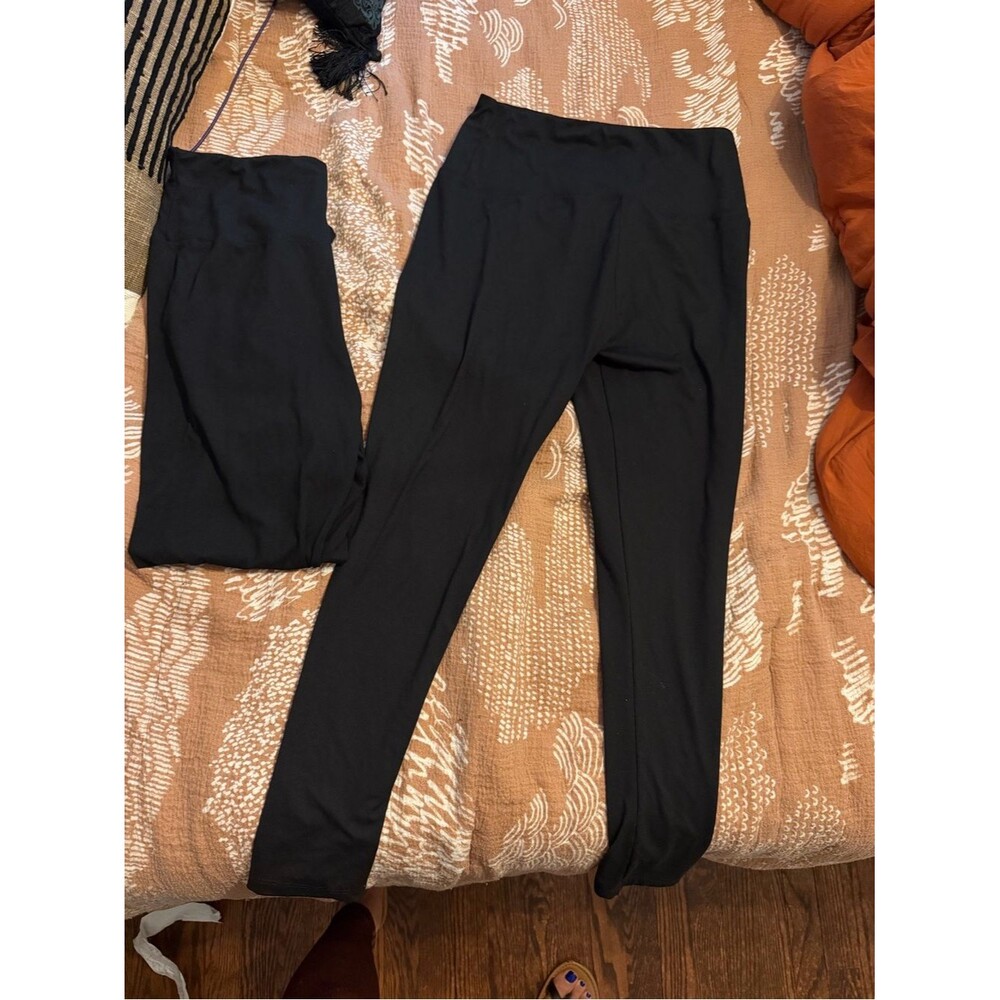 Set of two Black High-Waist Leggings - Women bundle